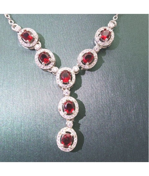 Natural ruby with jewel necklace