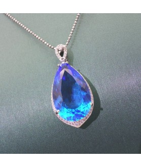 Natural London sapphire necklace