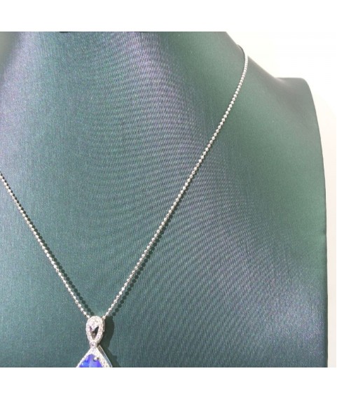 Natural London sapphire necklace