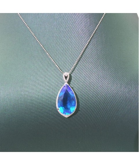 Natural London sapphire necklace