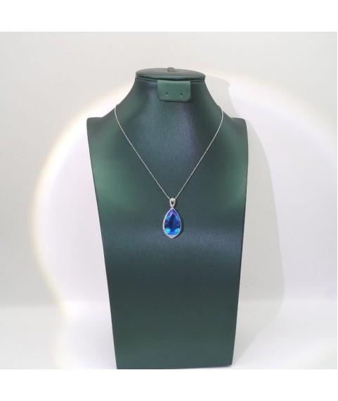 Natural London sapphire necklace