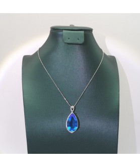 Natural London sapphire necklace