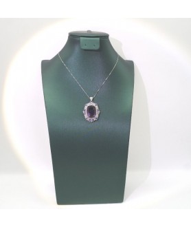 Natural Amethyst with jewel necklace