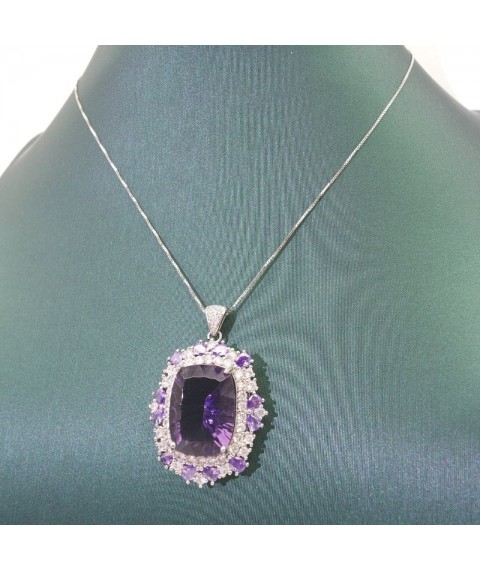 Natural Amethyst with jewel necklace