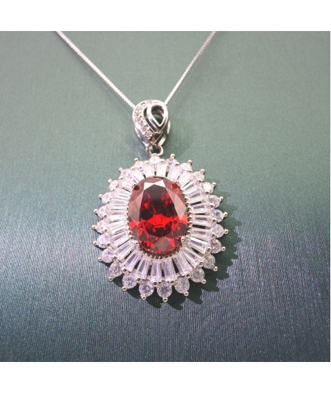 Natural pigeons-blood ruby pendant  necklace