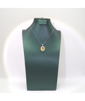 Natural citrine with jewel princess pendant necklace 