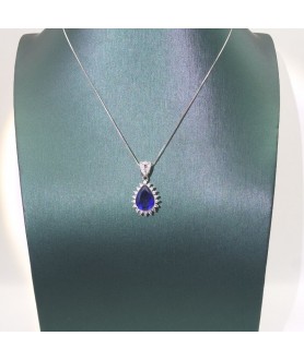 Natural Sapphire with jewel pendant necklace