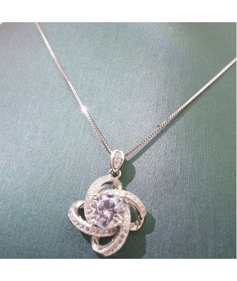 Natural Moissanite windmill pendant necklace