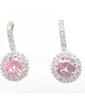 Natural pink jewel with high heels jewel earring