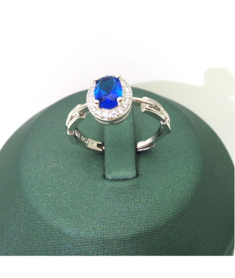 Natural sapphire inlaid gem ring