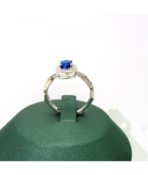 Natural sapphire inlaid gem ring