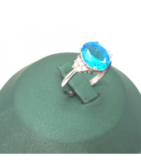 Natural sapphire adjustable symmetrical ring