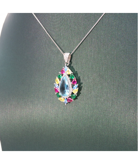 Water drop gem color Pendant