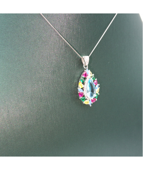 Water drop gem color Pendant