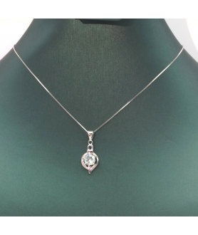 Irregular semi diamond mosan Pendant