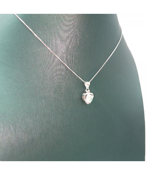 Double layer little love diamond inlaid mosan Pendant