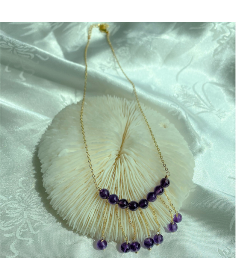 Amethyst long chain Necklace