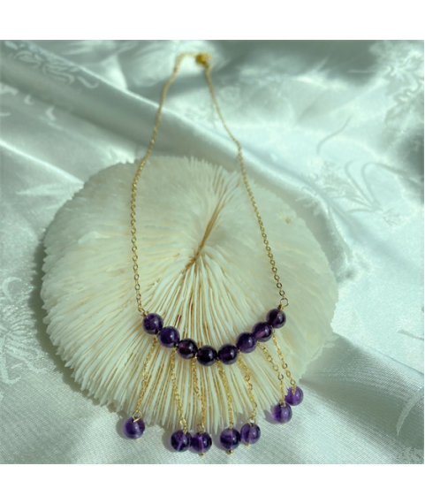 Amethyst long chain Necklace