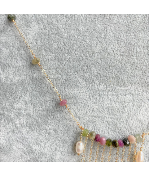 Multi-color crystal pearls Necklace