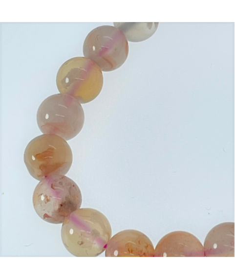 Cherry blossom agate bracelet