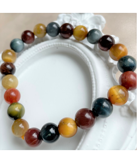 Colorful tigerite bracelet