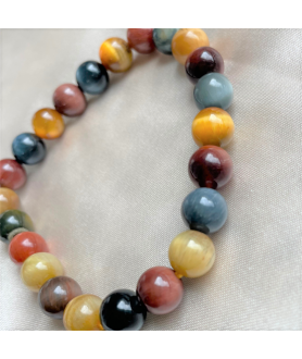 Colorful tigerite bracelet