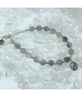 Double layer divergent crystal bracelet