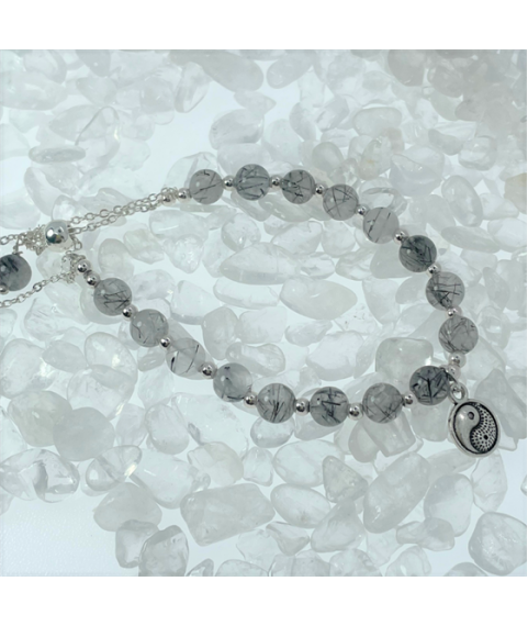 Double layer divergent crystal bracelet