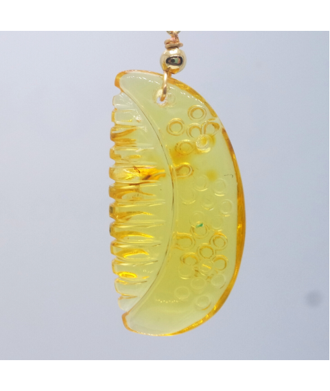 Yellow comb crystal ear hook