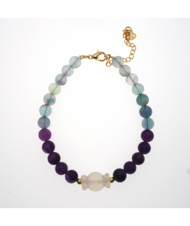 Fluorite beads crystal bracelet