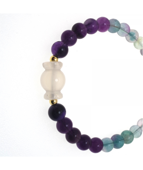 Fluorite beads crystal bracelet