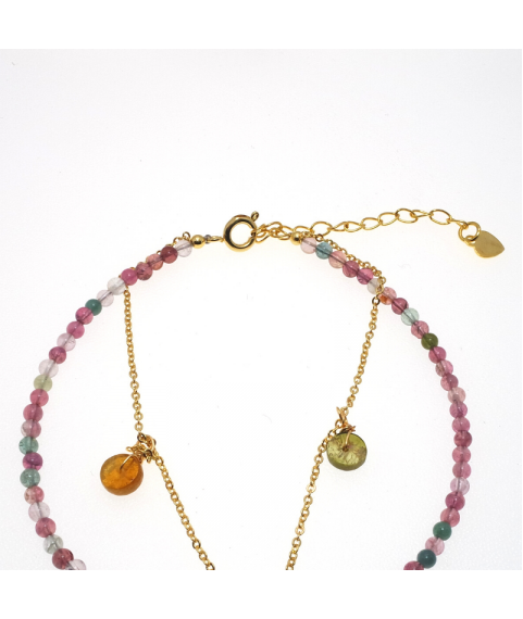 Tourmaline double layer bracelet