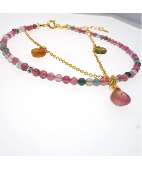 Tourmaline double layer bracelet