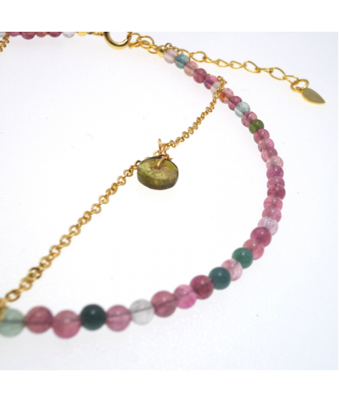 Tourmaline double layer bracelet