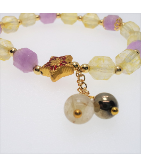 Amethyst  star bracelet