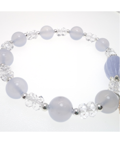 Blue agate crystal bracelet