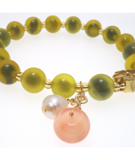 Yellow agate crystal bracelet