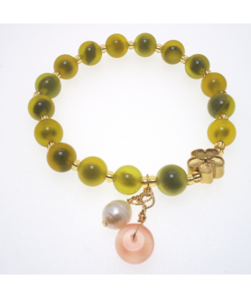 Yellow agate crystal bracelet