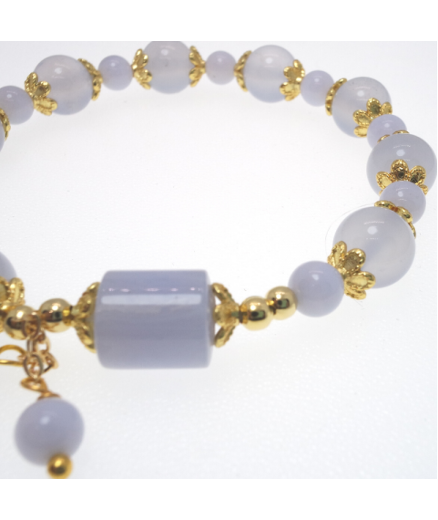 Blue agate crystal bracelet