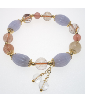 Blue agate  crystal bracelet