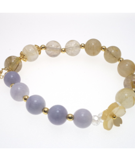 Quartz rutilated  bracelet