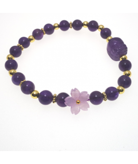 Amethyst flower bracelet