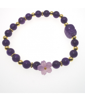 Amethyst flower bracelet