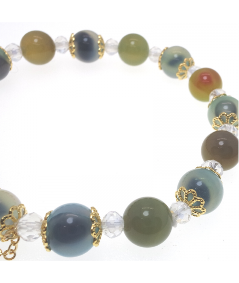 Lizzie agate crystal bracelet  