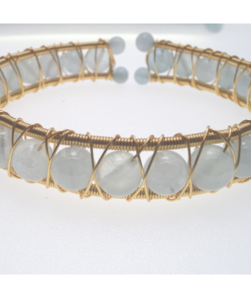 Aquamarine openging crystal bracelet