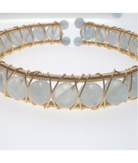 Aquamarine openging crystal bracelet