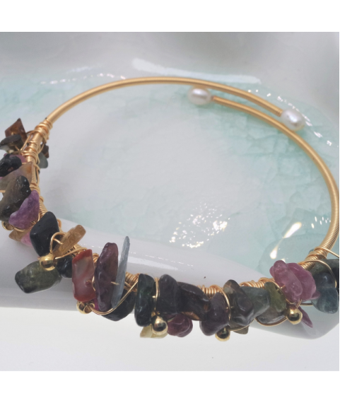 Colours tourmaline openging crystal bracelet 