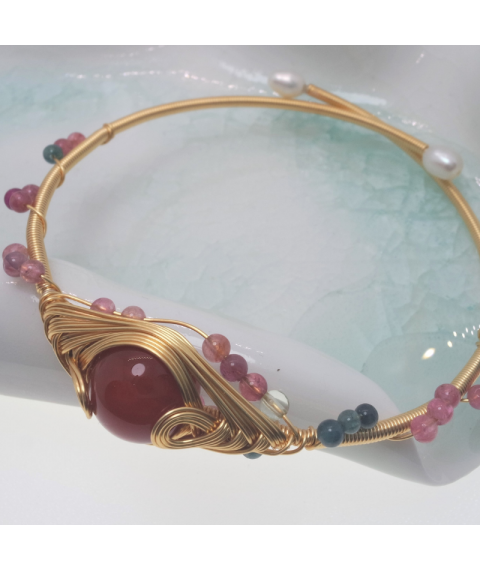 Red agate openging crystal bracelet