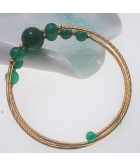 Green agate openging crystal bracelet