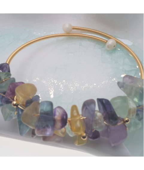 Fluorite openging crystal bracelet